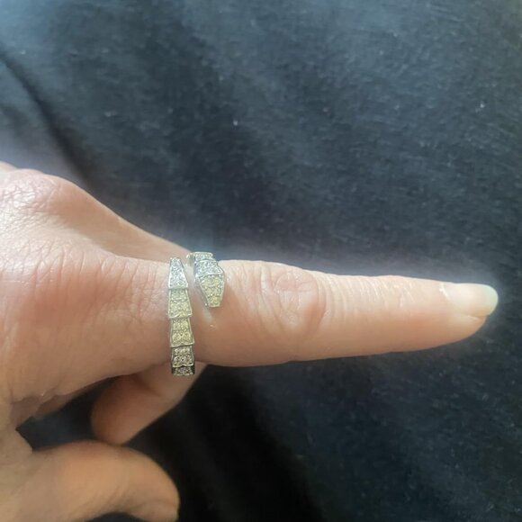 Neiman Marcus 18K Silver-Plated Adjustable Snake Ring - Picture 2 of 10
